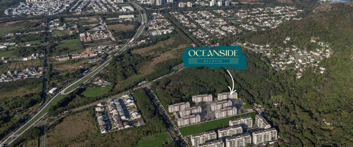 Localização do Oceanside Recreio no Pontal Oceânico no Recreio dos Bandeirantes