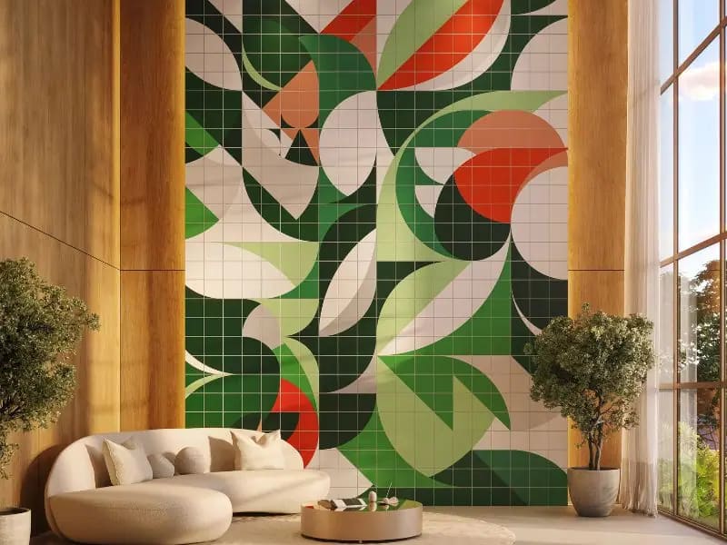 Lobby do Pura por Artefacto no Ilha Pura, Barra da Tijuca, com design contemporâneo, painel artístico e ambiente sofisticado